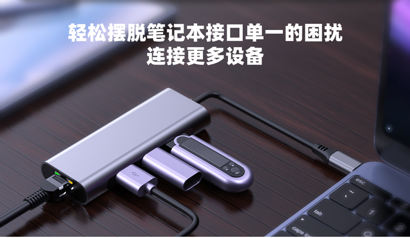 iAdapt 7-in-1 Multiport USB-C Hub + Ethernet