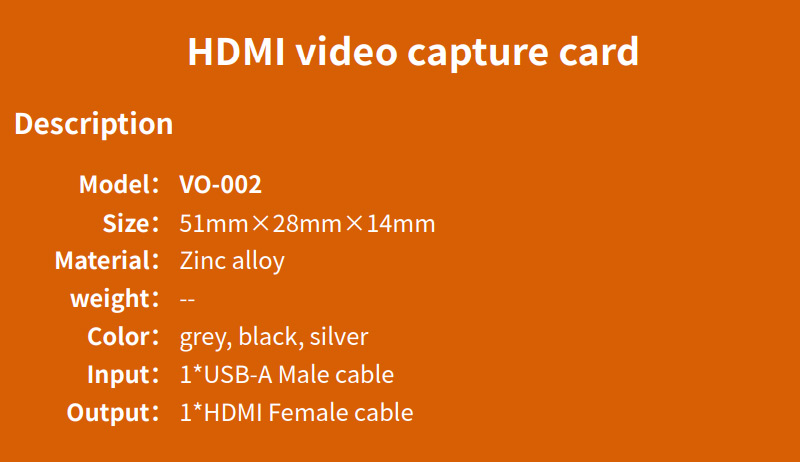 HDMI video capture card